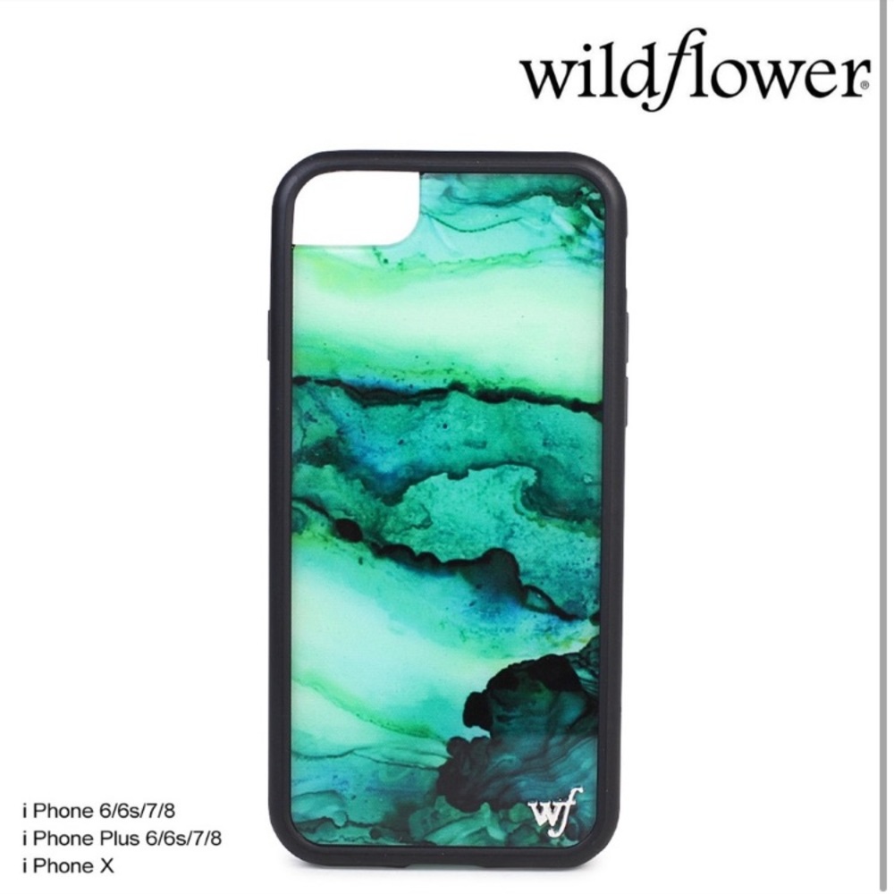 Marble blue wildflower phone case XR